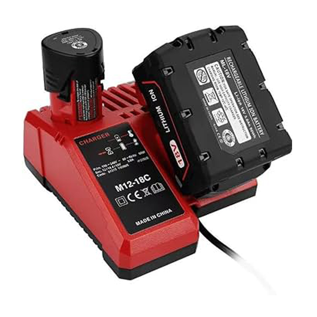 Cargador Multivoltaje M12 M18 para baterias Milwaukee
