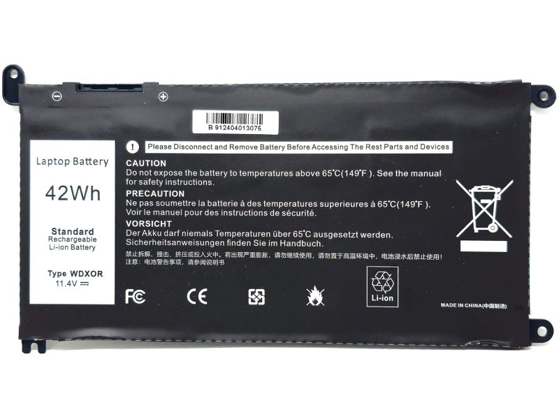 Batería para Dell Inspiron 15 5565 de alta capacidad - modelo batería WDX0R