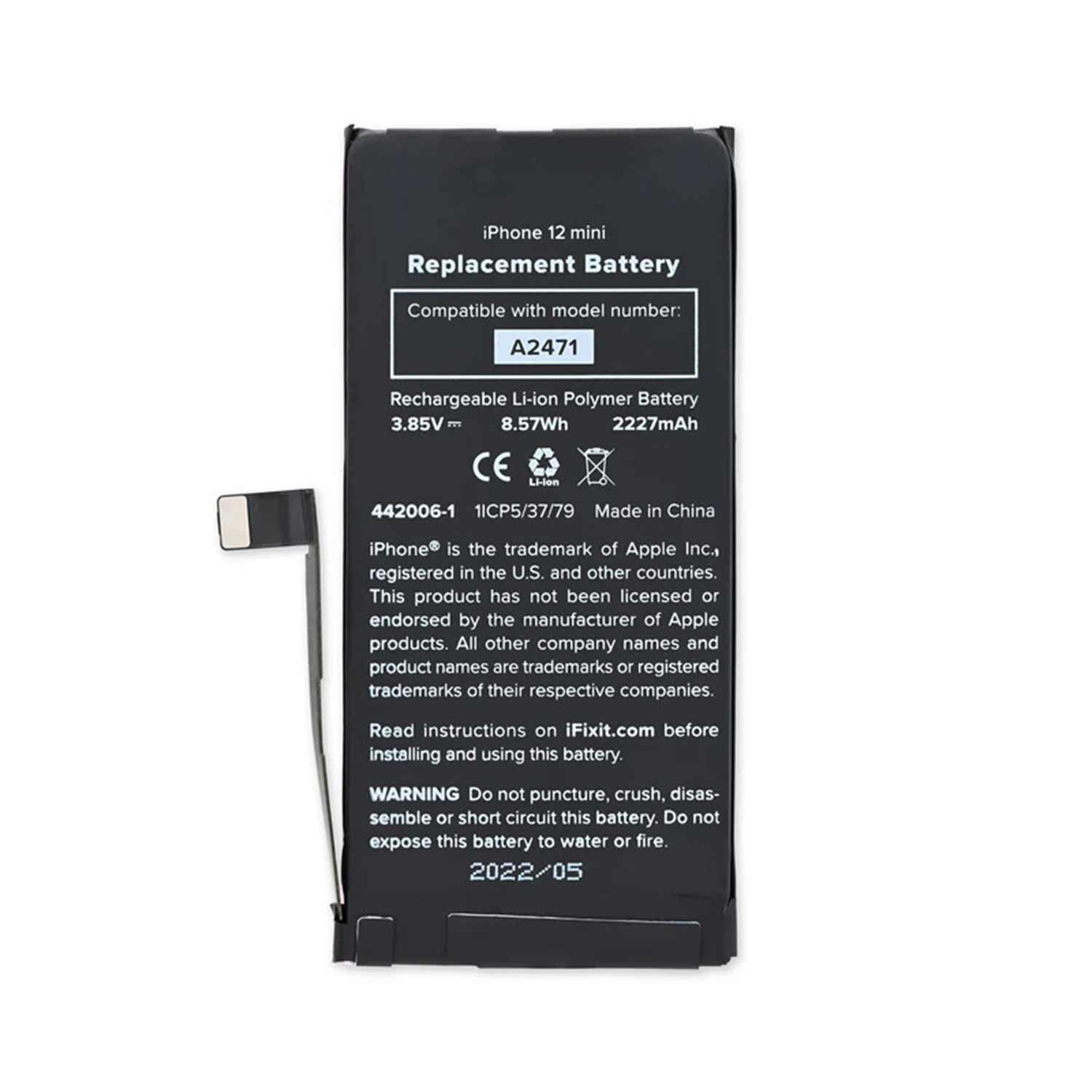 Bateria iPhone 12 Mini Capacidad 2227 Mah Alta Gama Repuesto
