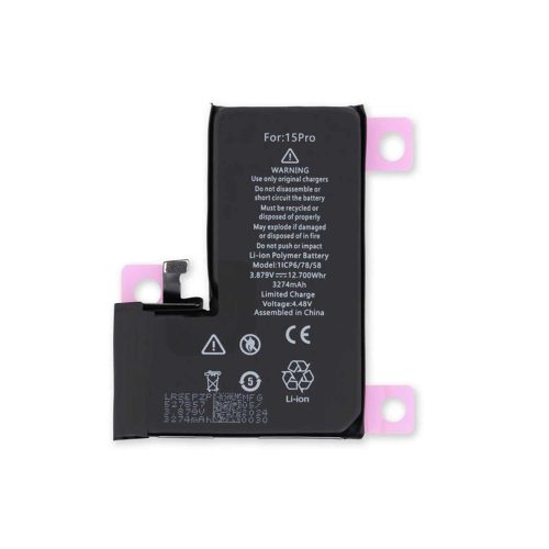 Batería iPhone 15 Pro de alta capacidad – repuesto compatible
